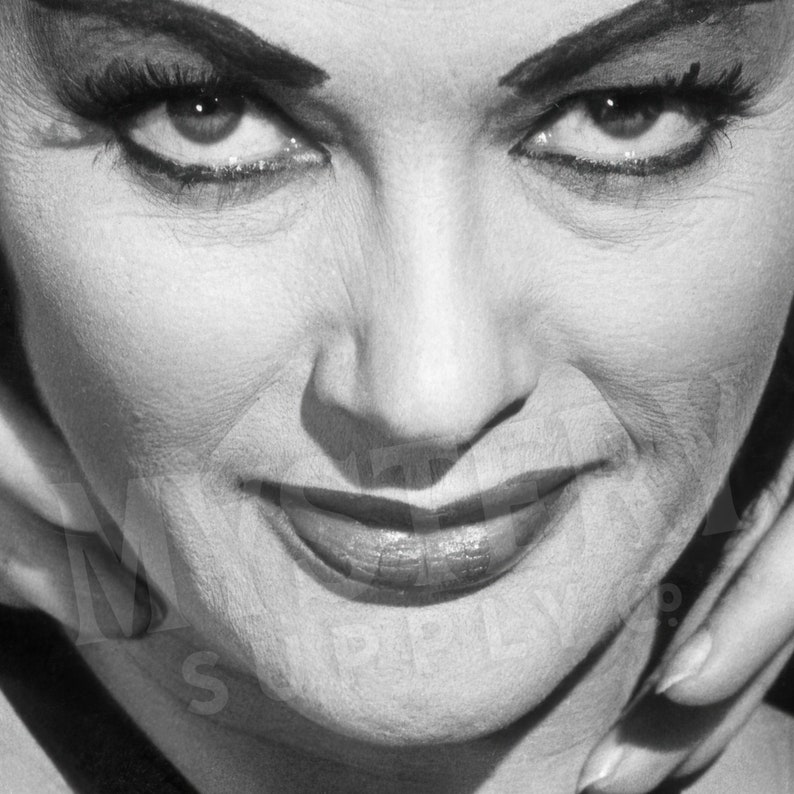 Lily Munster Yvonne De Carlo 1960s Vintage The Munsters Vampire Horror Monster Beauty Black and White Photo reproduction from Mystery Supply Co. @mysterysupplyco