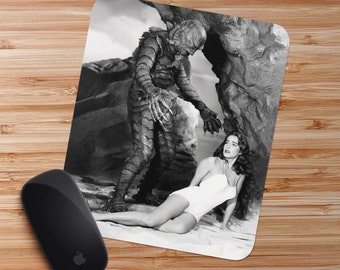 Creature From the Black Lagoon Vintage Horror Movie Swimsuit Photo Mousepad / Office Decor / Desk Accessories / Horror Art / Sci-Fi Art