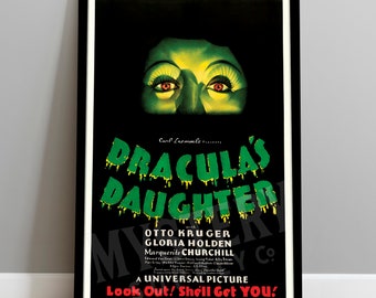 Dracula's Daughter 1936 Vintage Horror Vampire Monster Movie Poster / Wall Decor Art Print