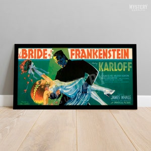 Bride of Frankenstein 1935 Vintage Promotional Illustration Horror Movie Poster / Wall Decor Art Print / Horror Decor / Halloween Decor #113