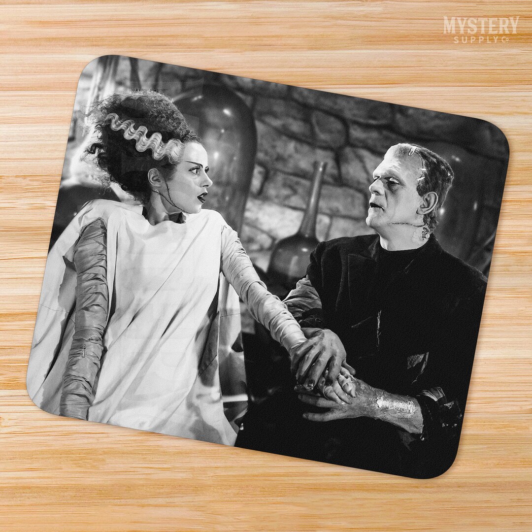 Bride of Frankenstein Couple 1935 Horror Movie Monster Photo Mousepad ...