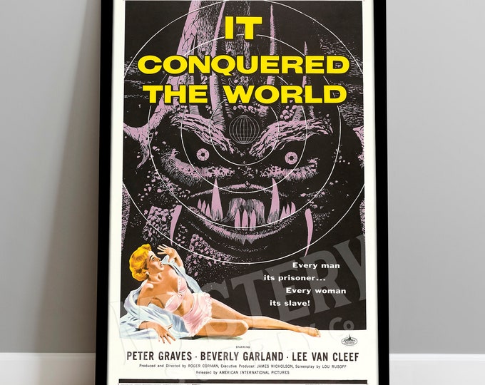 It Conquered the World 1956 Vintage Science Fiction Space Martian Alien Movie Poster / Wall Decor Art Print #135