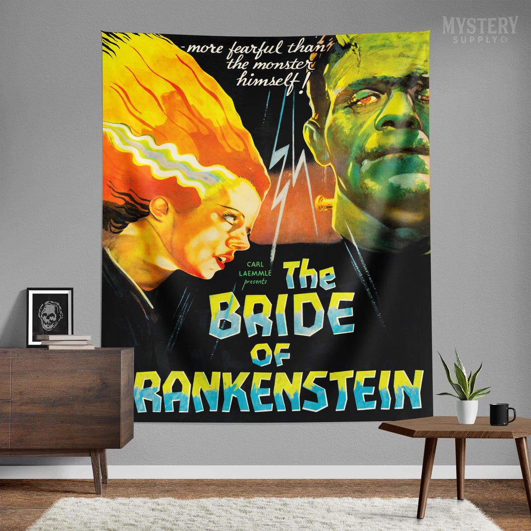 The Bride of Frankenstein 1935 Vintage Horror Monster Movie Wall ...