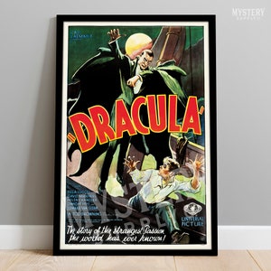 Dracula 1931 Vintage Horror Vampire Monster Movie Poster / Wall Decor Art Print / Halloween Decor / Horror Decor #29