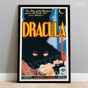 Dracula 1931 Vintage Horror Vampire Eyes Monster Movie Poster / Wall Decor Art Print #186