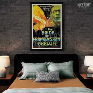 The Bride of Frankenstein 1935 Vintage Horror Monster Movie Poster ...
