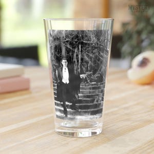 Dracula Vintage Vampire Castle Steps Photo 16oz Pint Glass / Beer Glass / Barware / Glassware / Home Decor / Horror Decor / Horror Gifts