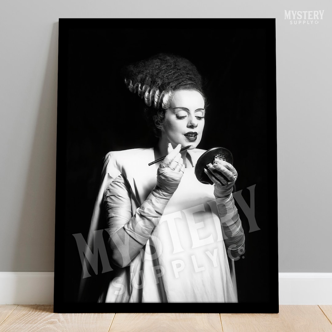 Bride of Frankenstein 1935 Vintage Horror Movie Makeup Lipstick Photo ...