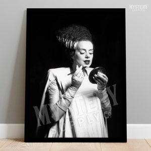 Bride of Frankenstein 1935 Vintage Horror Movie Makeup Lipstick Photo Poster / Wall Decor Art Print / Horror Decor / Halloween Decor #112