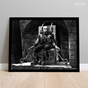 Frankenstein 1935 Vintage Horror Movie Monster Bound in Chains Photo Poster (From The Bride of Frankenstein) / Wall Decor Art Print #122