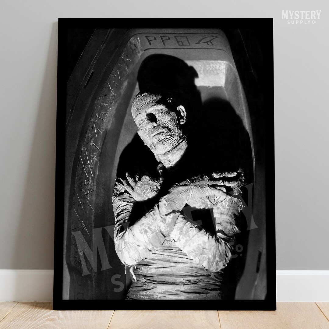 The Mummy 1932 Vintage Horror Movie Boris Karloff Coffin Photo Poster ...