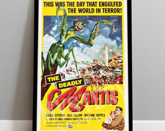 The Deadly Mantis 1957 Vintage Science Fiction Horror Monster Movie Poster / Wall Decor Art Print