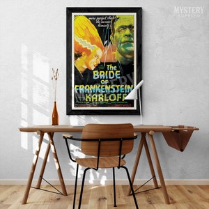 The Bride of Frankenstein 1935 Vintage Horror Monster Movie Poster ...