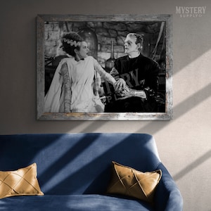 Bride of Frankenstein Couple 1935 Vintage Monster Movie Photo Poster ...