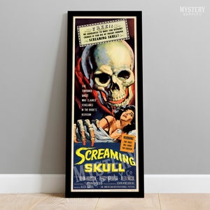 Screaming Skull 1958 Vintage Horror Ghost Skull Monster Movie Poster / Wall Decor Art Print #58