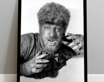 The Wolf Man 1941 Vintage Horror Movie Werewolf Claws Photo Poster / Wall Decor Art Print / Horror Decor / Halloween Decor #166