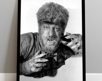 The Wolf Man 1941 Vintage Horror Movie Werewolf Claws Photo Poster / Wall Decor Art Print / Horror Decor / Halloween Decor