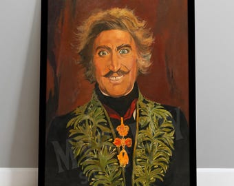 Dr. Victor Frankenstein Portrait Painting Reproduction / Wall Decor Art Print / Horror Decor / Halloween Decor / Young Frankenstein