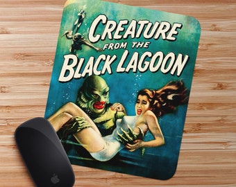 Kreatur aus der schwarzen Lagune 1954 Monster Film Poster Mousepad / Büro Dekoration / Schreibtisch Accessoires / Horror Bild