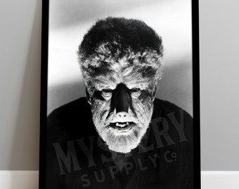 The Wolf Man 1941 Vintage Horror Movie Werewolf Photo Poster / Wall Decor Art Print / Horror Decor / Halloween Decor #155