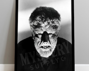 The Wolf Man 1941 Vintage Horror Movie Werewolf Photo Poster / Wall Decor Art Print / Horror Decor / Halloween Decor