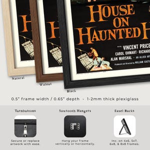 House on Haunted Hill 1959 Horror Movie Poster / Vincent Price / Wall Decor Art Print / Horror Decor / Halloween Decor image 3