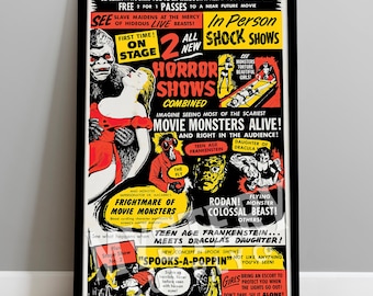 Dr. Macabre's Frightmare of Movie Monsters 1950s Vintage Horror Poster / Wall Decor Art Print #30