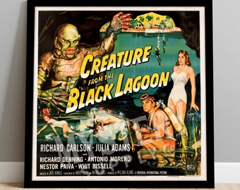 Creature from the Black Lagoon 1954 Vintage Horror Monster Movie Poster / Wall Decor Art Print #36