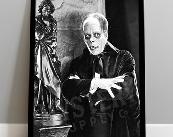 Phantom of the Opera 1925 Vintage Horror Movie Classic Lon Chaney Monster Photo Portrait Poster / Wall Decor Art Print #156