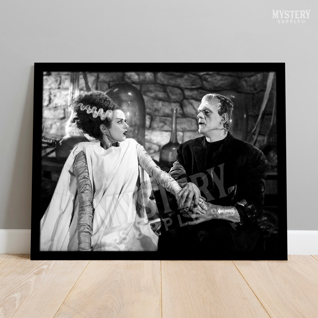 Bride of Frankenstein Couple 1935 Vintage Monster Movie Photo Poster ...