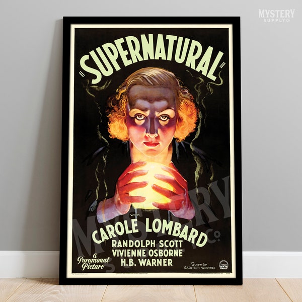 Supernatural 1933 Vintage Horror Psychic Seance Crystal Ball Ghost Spiritualism Movie Poster / Wall Decor Art Print #142
