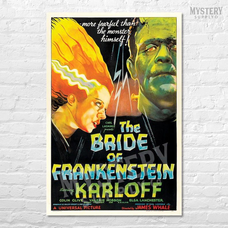 The Bride of Frankenstein 1935 Vintage Horror Monster Movie - Etsy