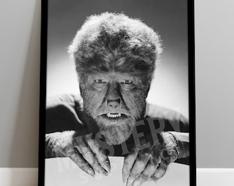 The Wolf Man 1941 Vintage Horror Movie Werewolf Monster Photo Poster / Wall Decor Art Print / Horror Decor / Halloween Decor