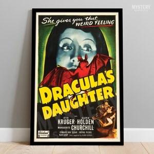 Dracula&#39;s Daughter 1949 Vintage Horror Vampire Bat Monster Movie Poster / Wall Decor Art Print #146