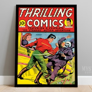 Thrilling Comics #7 Vintage Comic Book Art Poster / Wall Decor Art Print #18