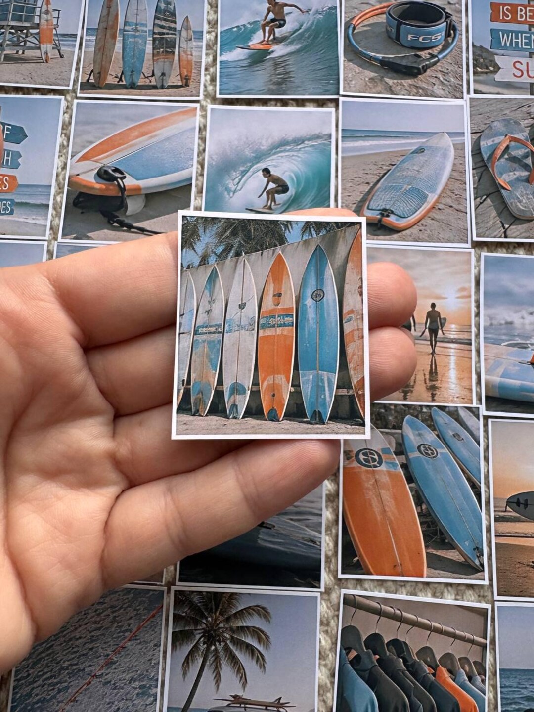 Set of 30 Surf Stickers Set, Beach Scrapbook Stickers, Surfing Planner ...