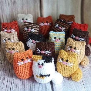 Crochet Cat, Handmade Gift for Cat Lovers, Cat Keyring or Decoration, Pretty kitty cat soft toy, keyring, keychain