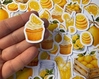 Lemon Die Cuts Set – 60 Pieces | Handmade Citrus Paper Cutouts by ValeoDecor(Not Stickers)
