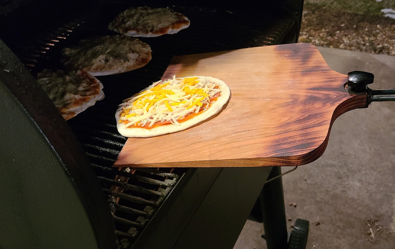 Wood Grilling Pizza Paddle with a Removable Handle Use for Etsy