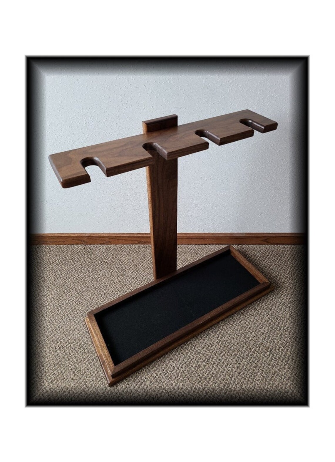 Wood Golf Club Display Floor Stand 4 Clubs Side by Side Etsy