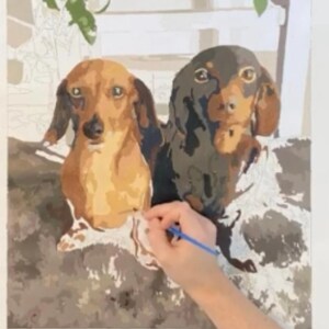 Painting by numbers, photo customized, painting pet, family portrait,  canvas painting,