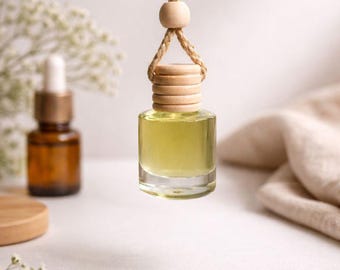 Car Air Freshener Diffuser | Hanging Glass Car Diffuser | Brand Your Own | Minimal Car Accessory | Neutral Car Decor