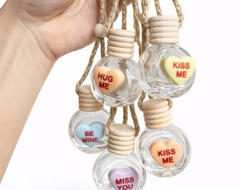 Valentine’s Day Car Air Freshener | Candy Heart Charm | Small Space Air Freshener | Random Surprise Design | Gift for Her