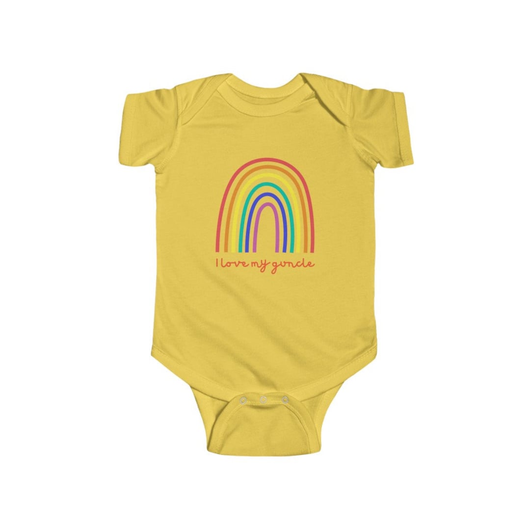 I love my guncle Baby, Gay Pride Baby Outfit, I Love My Gay Uncles Newborn  Baby Bodysuit, LGBtQ Baby Shirt, LGBTQ Pride Shirt