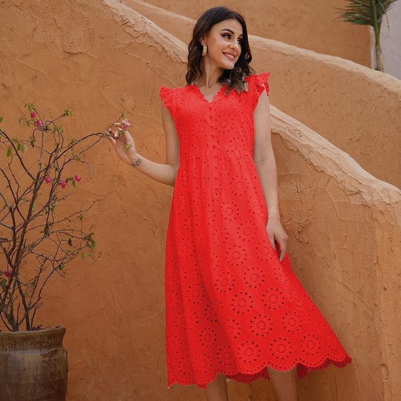 Cap Sleeve Drawstring Midi Dress 