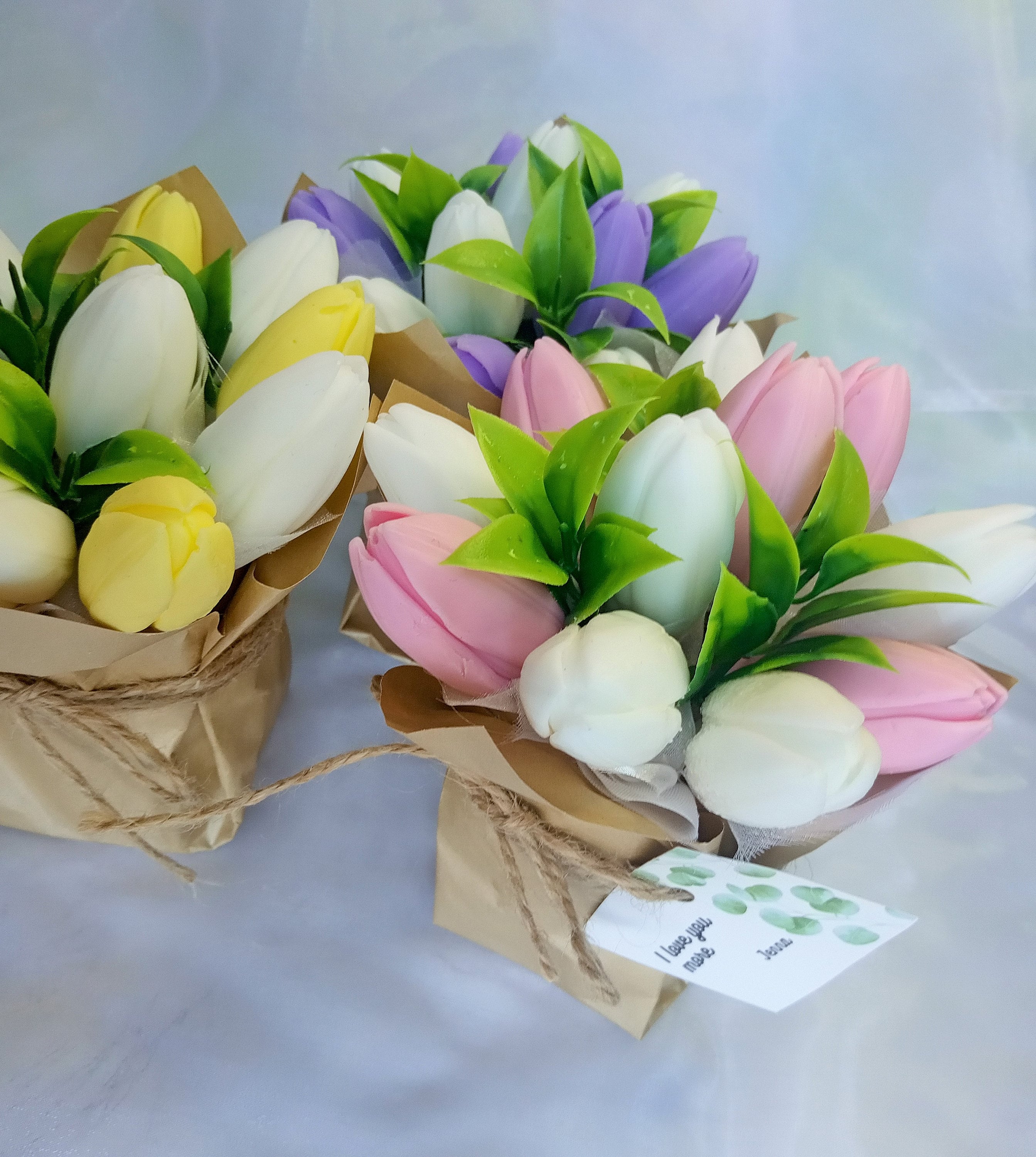 Soap flower bouquet bouquet flower flowers tulip mothers Etsy
