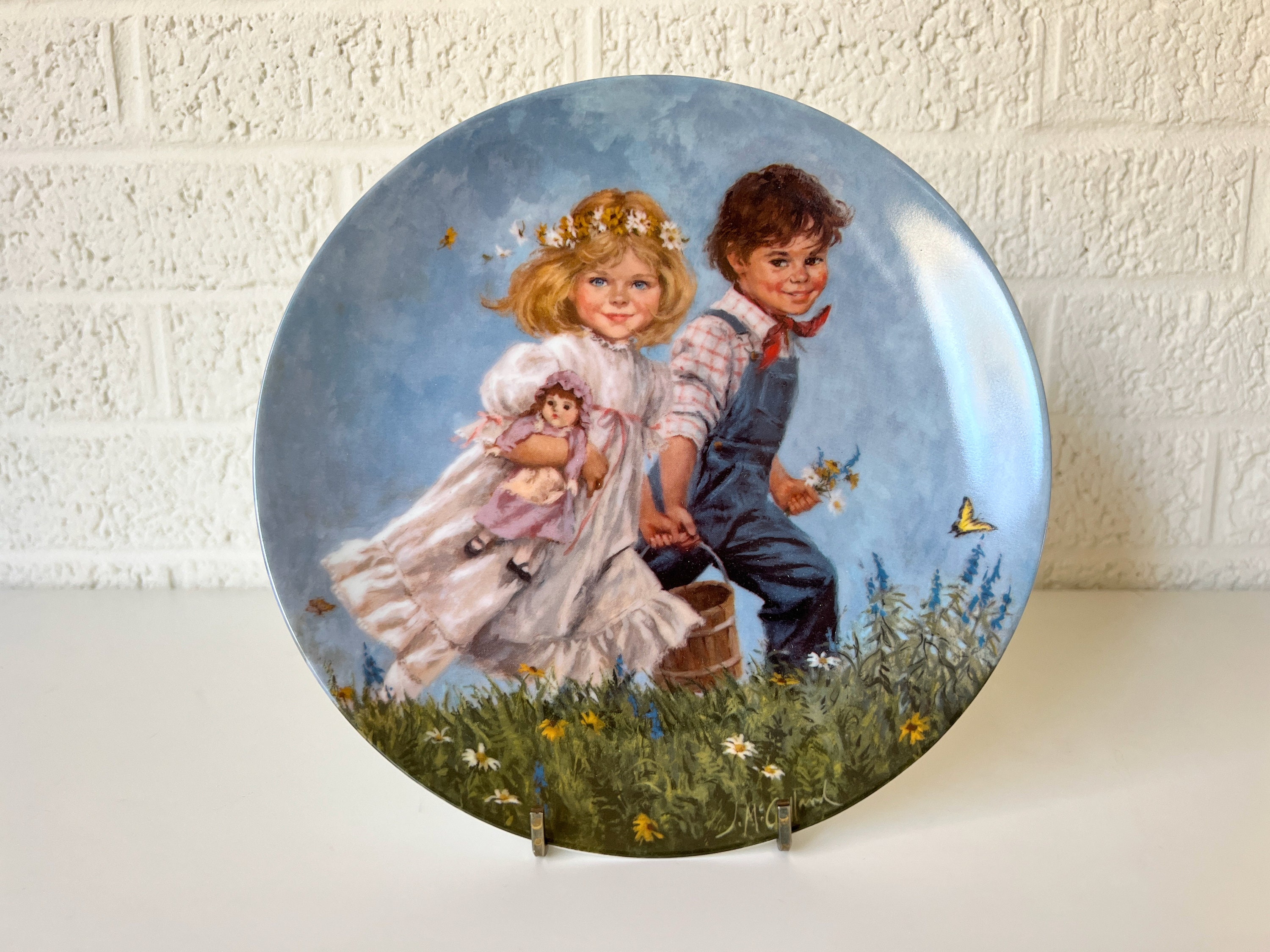 ☆激レア☆【John Gallagher】インテリア Vintage Jack and Jill Decorative Plate | John Mcclelland | Bradex