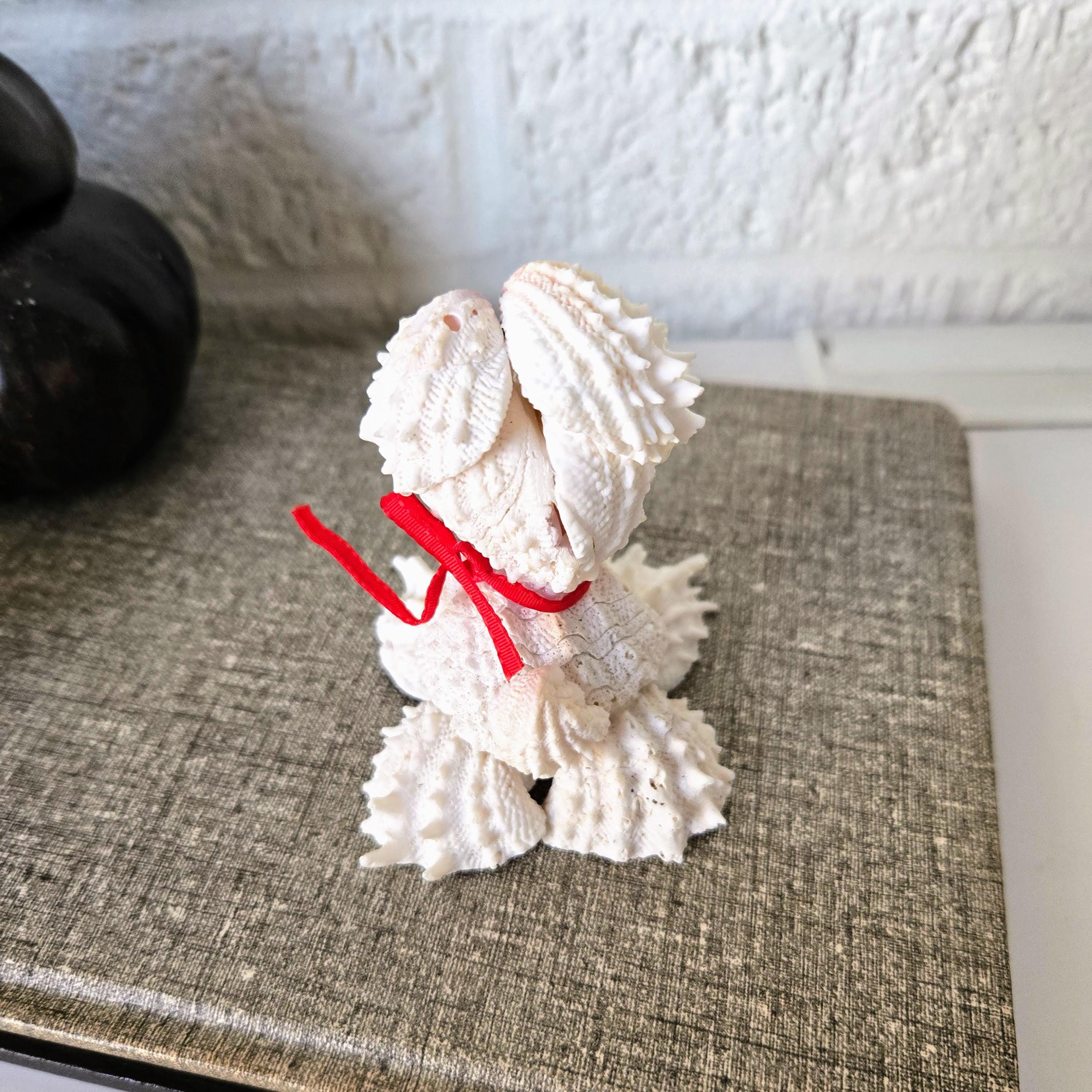 Vintage Seashell Dog Figurine | Natural Genuine Seashells | Puppy - Etsy