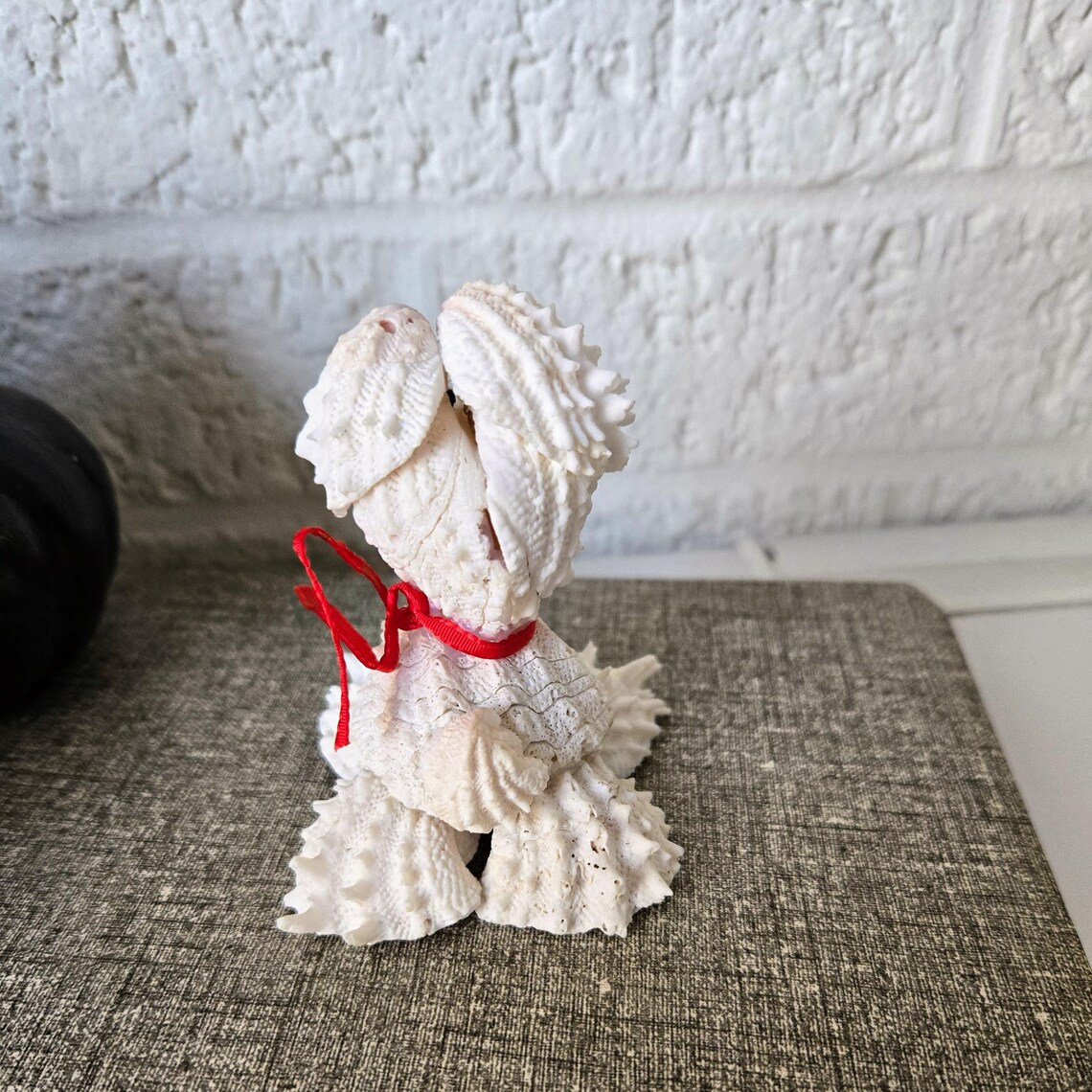 Vintage Seashell Dog Figurine | Natural Genuine Seashells | Puppy - Etsy