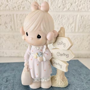 Vintage Precious Moments Porcelain Figurine | “Loving, Caring, Sharing&quot; | In Original Box